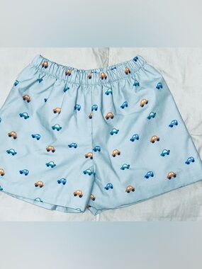 James and Lottie fully lined light blue shorts with cars sz 5 EUC